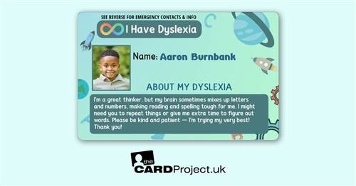 My Dyslexia Card for Kids